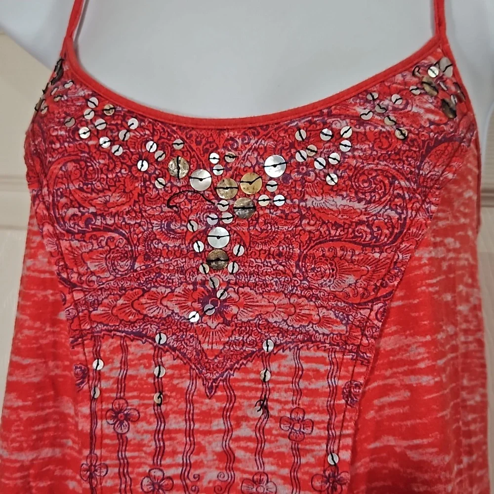 Free People pink & white Boho Tank top - Picture 3 of 9